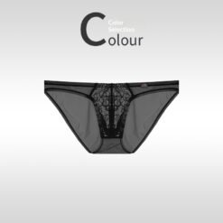 Men's Briefs Ultra-thin Ice Silk - Black, 3XL