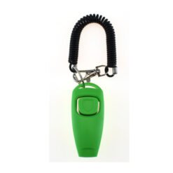 Two-in-one Clicker Pet Training Clicker Pet Clicker Whistle Dog Training Whistle Yellow Bracelet - Emerald green