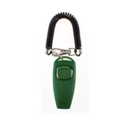 Two-in-one Clicker Pet Training Clicker Pet Clicker Whistle Dog Training Whistle Yellow Bracelet - Green