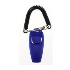 Two-in-one Clicker Pet Training Clicker Pet Clicker Whistle Dog Training Whistle Yellow Bracelet - Blue