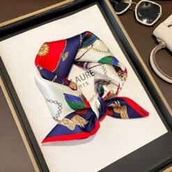 Beige Silk Square Scarf For Womenversatile And Easy To Style