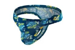 Men's Nylon Breathable Printed Shorts - Ocean Green, XL