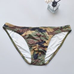 Four-color Camouflage Men's Briefs - Army Green, S