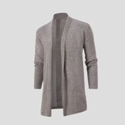 Mens Slim-Fit Plus-Size Knitted Cardigan Coat