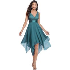 Women's Lace Chiffon Cocktail Ball Gown - Style2, US Size 16 PLUS