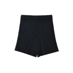 Hot Girl Knitted Shorts For Women - Black, M