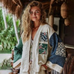 Linen Shawl-printed Buttonless Shirt Travel Ethnic-style Shawl - GKNH57164U7, 3XL