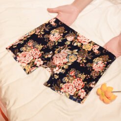 Summer Printed Men's Ice Silk Seamless Panties - Blue Peony, XXL