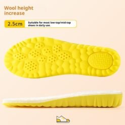 Cloud Winter Warm Height Increasing Insole Wool Fleece Lined - 2.5cm, 43to44