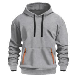 New Fallwinter Mens Fleece-lined Hoodie - Light Gray, S