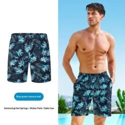 Couples Loose Quick-Drying Beach Shorts With Digital Print - Color C, M