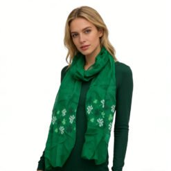 Olive Printed Scarf 2-Pack - Earth Tone Scarves 60inchx11inch Each