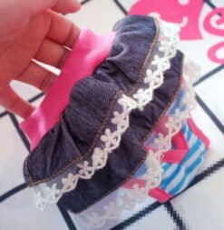 Female Dog Aunt Physiological Pants Panties - Denim, M