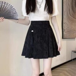 Stylish And Minimalist Design Womens Skirt - Black, 2XL