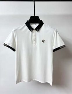 Lapel Short-sleeved T-shirt Versatile Polo Shirt Men - White, XL