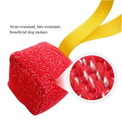 Pet Biting Pillow Chewing Teeth Coarse Hemp Interactive Dog Training - Red