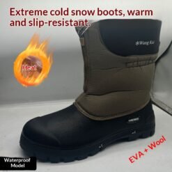 Outdoor Wool Snow Boots For Cold Weather Insulated Work Boots