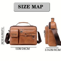 Alternative view of Pierdan Casual Crossbody Commuter Mens Premium Shoulder Bag