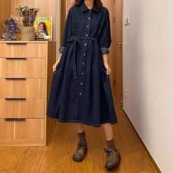 Fitted Figure-flattering Vintage-style Maxi Dress - Blue, XL