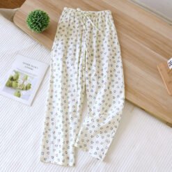 Simple Sweet And Relaxed-fit All-cotton Lounge Pants - Rice Apricot, M