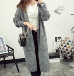 Loose Knit Cardigan - Dark Grey
