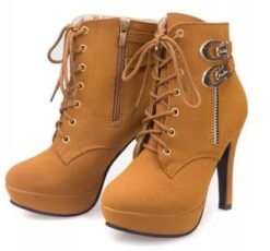 Platform Platform Stiletto Boots - Brown, 41