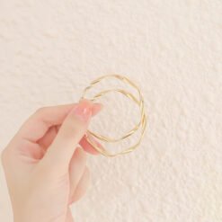 Niche Temperament Big Hoop Earrings - Gold