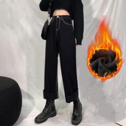 Alternative view of High Waist Slim Dark Blue Jeans