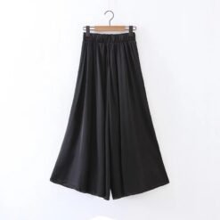 Casual pants wide-leg hakama - Black, L