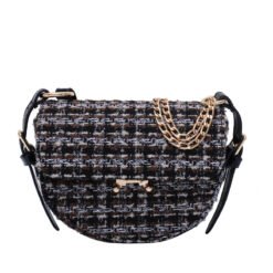 Checked shoulder bag - Khaki