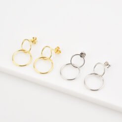 Alternative view of Fashion Hoop Earrings Long Ring Buckle Earrings
