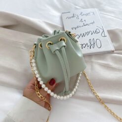 Vintage pearl crossbody bag - Green