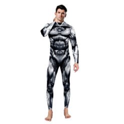 Digital Print Jumpsuit Men's Sports Jumpsuit - Black, L