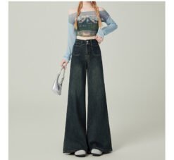 High Waist Blue Jeans