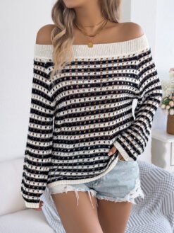 Airy Casual Loose Knit Vacation Top - Apricot, L