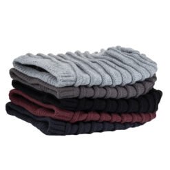 Alternative view of Men's Plush Sweater Hat Outdoor Warm Knit Ear Guards