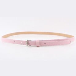 Thin Belt Fashion Belt Small Steel Buckle Belt - Pink