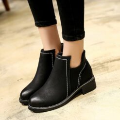 Autumn new Martin boots and female boots - Black, 39