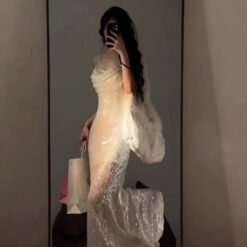 Alternative view of Banquet White Sequin Sling Jumpsuit