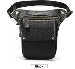 Vintage leather crossbody bag - Black