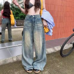 American Retro Distressed Straight Jeans