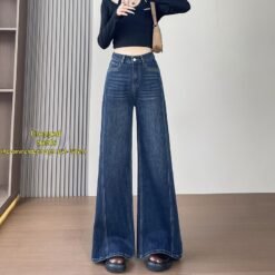 AutumnWinter Black Gold And Blue Flared High-Waist Jeans