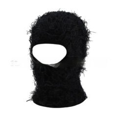 Colorful High Street Hip Hop Street Personality Knit Hat Unisex Warm Mask Hat - Black, Free Size