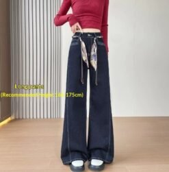 AutumnWinter Black Gold And Blue Flared High-Waist Jeans