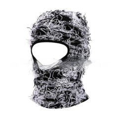 Colorful High Street Hip Hop Street Personality Knit Hat Unisex Warm Mask Hat - Black And White, Free Size