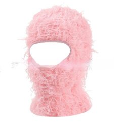 Colorful High Street Hip Hop Street Personality Knit Hat Unisex Warm Mask Hat - Pink, Free Size
