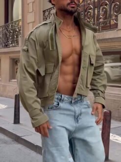 Alternative view of Cropped Utility Jacket With Cargo Pockets