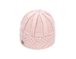 Retro Style Rhombus Lattice Thick Needle Wool Knit Hat - PinkVertical Cross