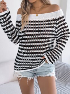 Airy Casual Loose Knit Vacation Top - White, S