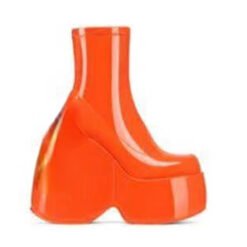 Platform Platform Platform Ankle Boots - Orange, Size41